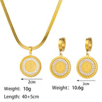 Stainless Steel Necklace Earrings Women'S Jewelry Suit
