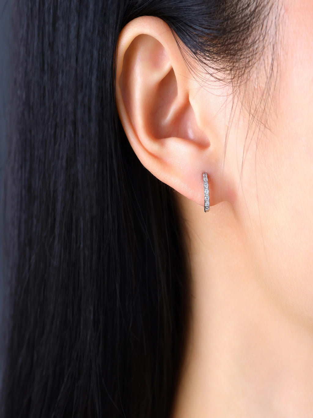 Crystal MOM Pendant & Pave CZ Hoop Earrings Set